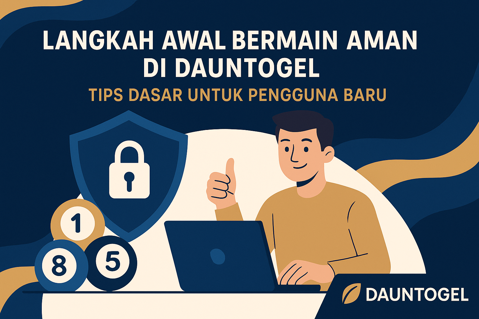 Ilustrasi pemain baru sedang memulai langkah awal bermain aman di Dauntogel dengan panduan tips dasar