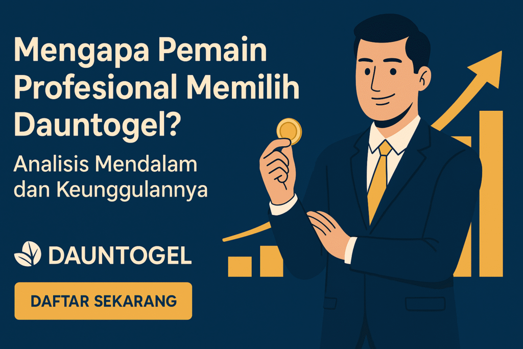 Ilustrasi pemain profesional sedang menganalisis grafik togel online – mengapa pemain profesional memilih Dauntogel sebagai situs terpercaya dan menguntungkan.